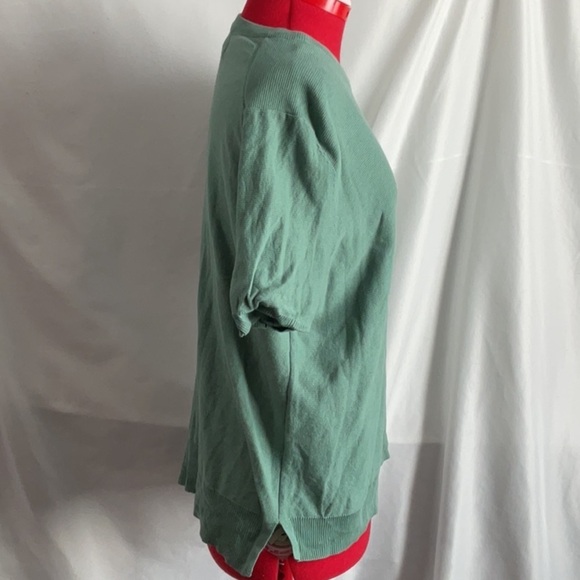 SM130 Kersh Green Puff Sleeve Relaxed Tee - Picture 2 of 5